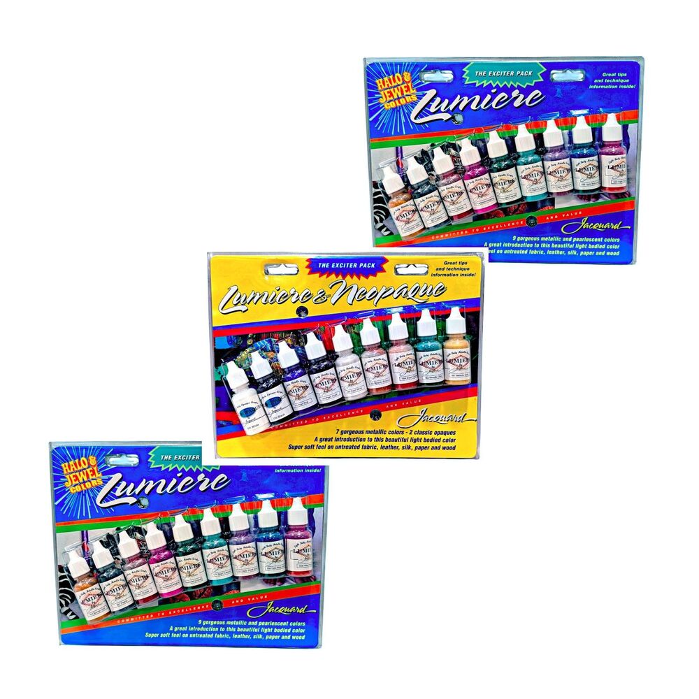 Jacquard Lumiere Exciter Packs Lot – 2 Halo Jewel and 1 Neopaque New & Sealed